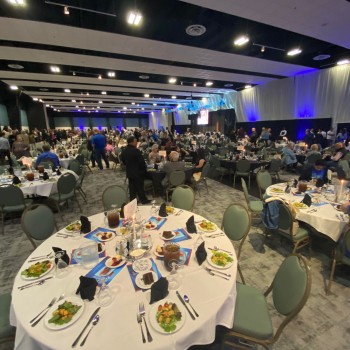 blue wedding ballroom